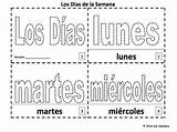 Spanish Days La Semana Coloring Week Dias Booklets Tracing Kindergarten Subject sketch template