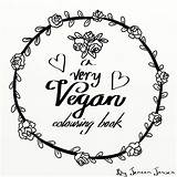 Vegan Colouring Digital Very Book Version Instant sketch template