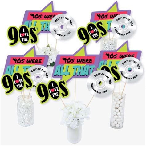 big dot of happiness 90 s throwback 1990s party centerpiece sticks