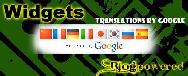 blogpowered blogger widgets translations  google widget
