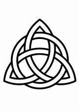 Celtic Triquetra Knot Circle Coloring Pages Interlaced Celta Symbols Triangle Printable Tattoo Triqueta Knots Kids Celtas Symbol Trinity Celte Clipart sketch template