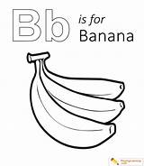 Coloring Banana Sheet Letter Alphabet Kids Printable Learning sketch template