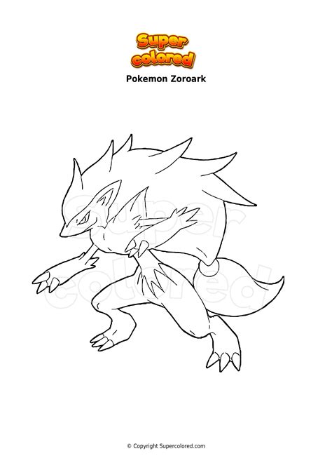 coloring page pokemon zoroark supercoloredcom