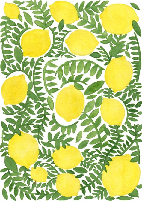 fresh lemon art print  haidishabrina society