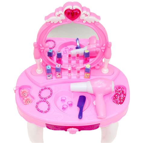 childrens kids girls play toy dressing table glamour mirror
