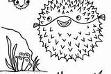 Blowfish Coloring Pages Spine Himself Defending sketch template