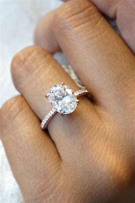Oval Diamond Engagement Ring In 2019 Oval Engagement Rings