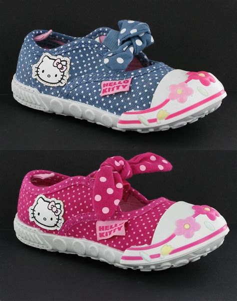 kitty casual elasticated girls infants canvas pumps trainers