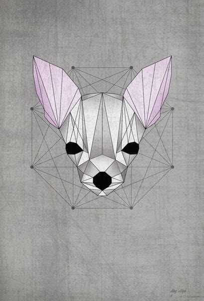 dogs  paula maia  behance geometric dog chihuahua tattoo