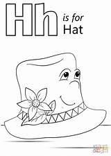 Letter Coloring Hat Pages Printable Alphabet Horse Color Preschool Sheet Words Abc Drawing Styles Children Paper Print Super Supercoloring sketch template