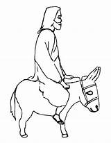 Jesus Donkey Enters Palm Jerusalem Horse Crossmap sketch template