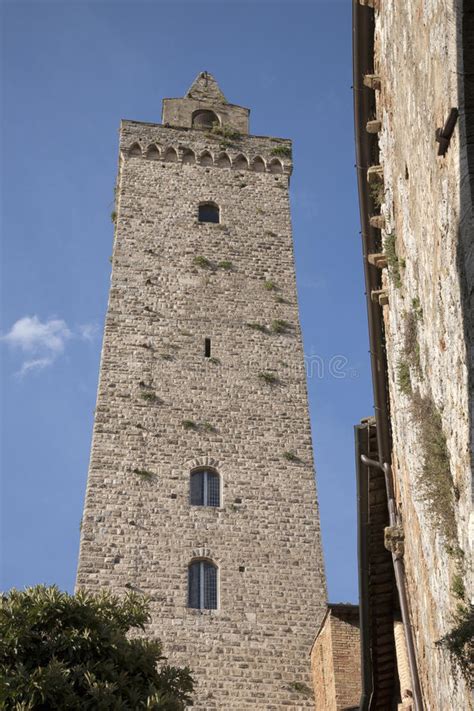 torre grossa tower san gimignano tuscany stock image image of