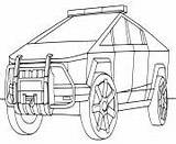 Coloriage Tesla Cybertruck sketch template