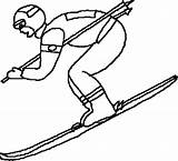 Coloring Pages Skiing Sports Source sketch template