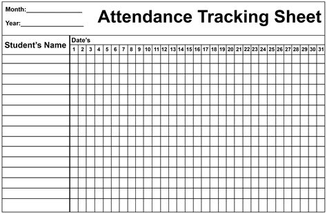 attendance sheet yahoo image search results attendance chart