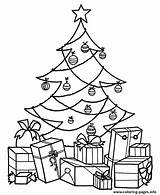 Coloring Tree Pages Christmas Printable sketch template