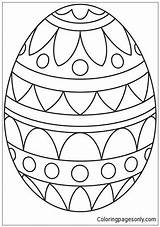 Easter Pages Egg Simple Pattern Coloring Color sketch template