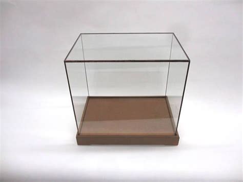 9x12x8 Tall Glass Display Box With Wood Base Protects Etsy Glass
