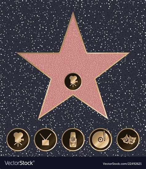 hollywood star template photoshop walk clipart fame hollywood clip