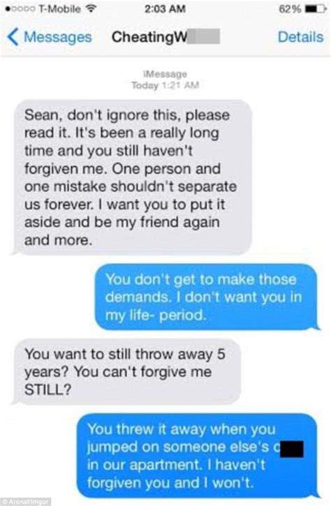 man denies his cheating ex girlfriend s pleas to reconcile before
