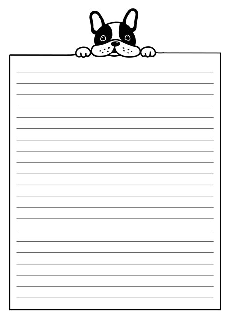 images  dog  printable lined writing paper  borders
