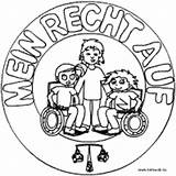 Kinderrechte Behinderung Recht Fürsorge Kidsweb Schutz sketch template