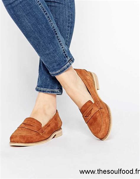 asos mars mocassins en daim femme fauve chaussures asos france lz