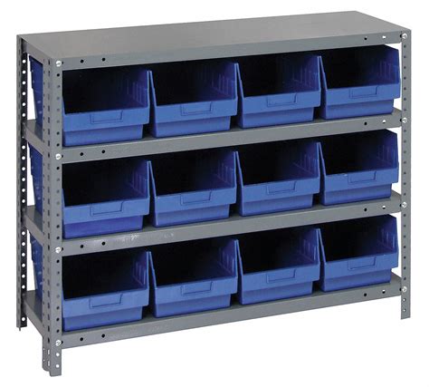 quantum storage systems steel bin shelving   bins  inw