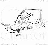 Diamond Clipart Outlined Sparkling Chasing Stick Illustration Woman Royalty Toonaday Vector sketch template