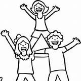 Cheer Pyramid Coloring Pages Surfnetkids sketch template