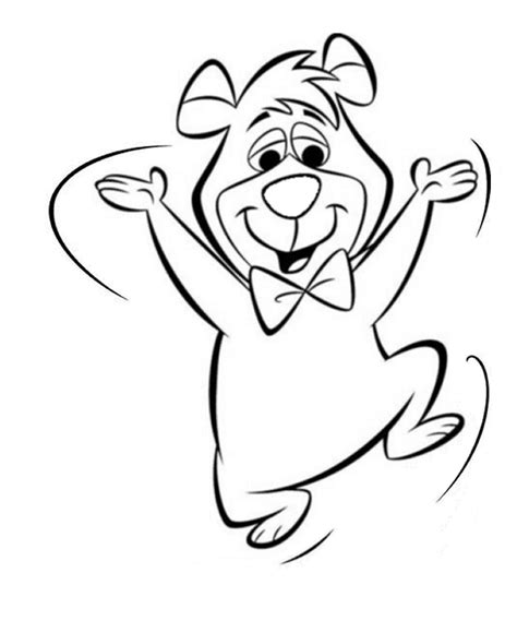 booboo bear coloring pages booboo    happy dance