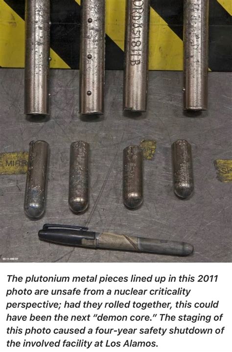 plutonium metal pieces lined     photo  unsafe
