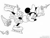 Minnie Coloring Skating Mouse Pages Sports Figure Disneyclips Funstuff sketch template