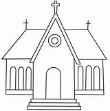 Church Drawing Coloring Pages Kids Template Catholic Sketch Drawings Children Color Paintingvalley sketch template
