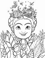 Frida Coloring Kahlo Pages Outline Para Colorear Color Kids Con Book Dibujos Drawings Printable Google Buscar Drawing Young Behance Her sketch template
