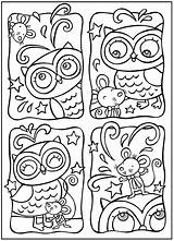 Coloring Pages Colouring Owl Kids Sheets Color Printable Random Adult Para Books Dover Publications Book A4 Adults Printables Cute Doodle sketch template