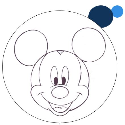 mickey mouse face outline clipartsco
