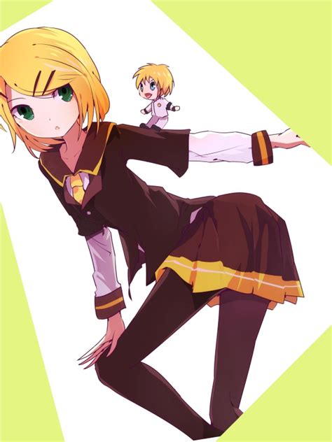 Kagamine Rin And Kagamine Len Vocaloid And 2 More Drawn By Inaeda Kei