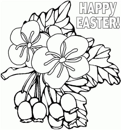 easter flower coloring pages coloring home