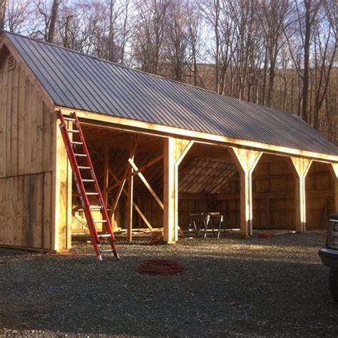 24x36 pole barn farm equipment storage shed