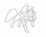 Lycanroc Dusk Ssurvivor sketch template