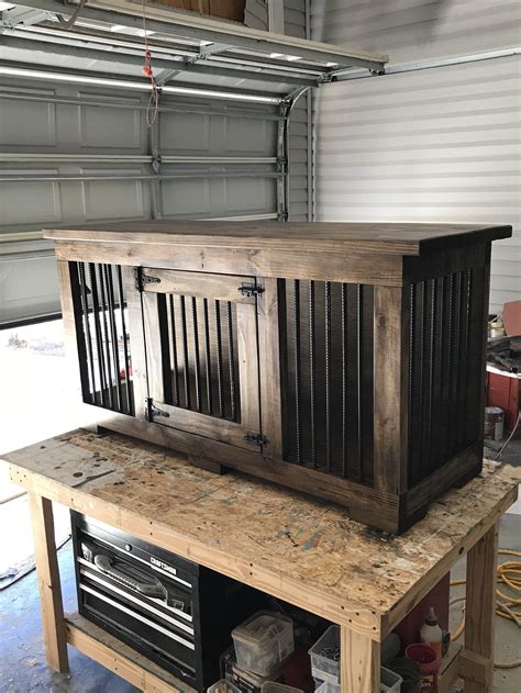 build  indoor dog kennel  woodworks  build custom furniture diy guides