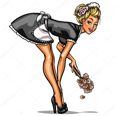 pin up cleaning girl pin up cleaning girl — stock vector © nataliahubbert 82012964