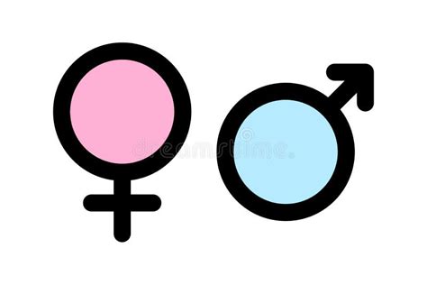 geslachtspictogrammen mannelijke en vrouwelijke tekens de symbolen van het geslacht vector