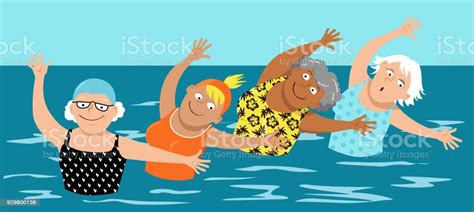 Water Aerobic Group Stock Illustration Download Image
