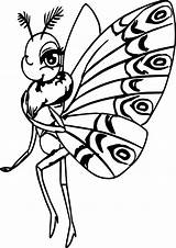 Coloring Life Bugs Butterfly Girl Pages Wecoloringpage Atta Princess Getdrawings Abstract sketch template