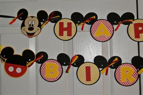sale mickey mouse happy birthday banner  kraftingwithpatty