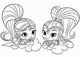 Shimmer Shine Coloring Pages Printable Categories sketch template