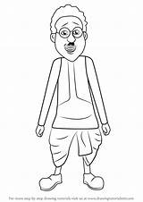 Motu Patlu Ghasitaram Drawingtutorials101 sketch template
