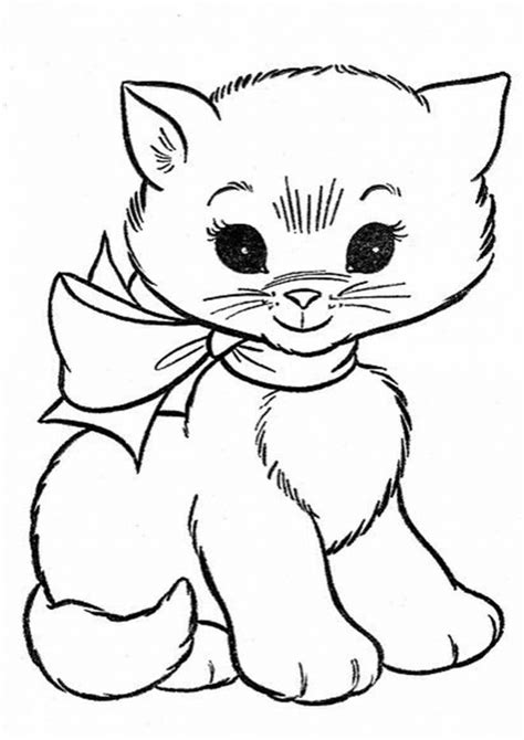 easy  print kitten coloring pages tulamama